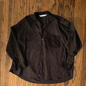 Zara Black Textured Shirt